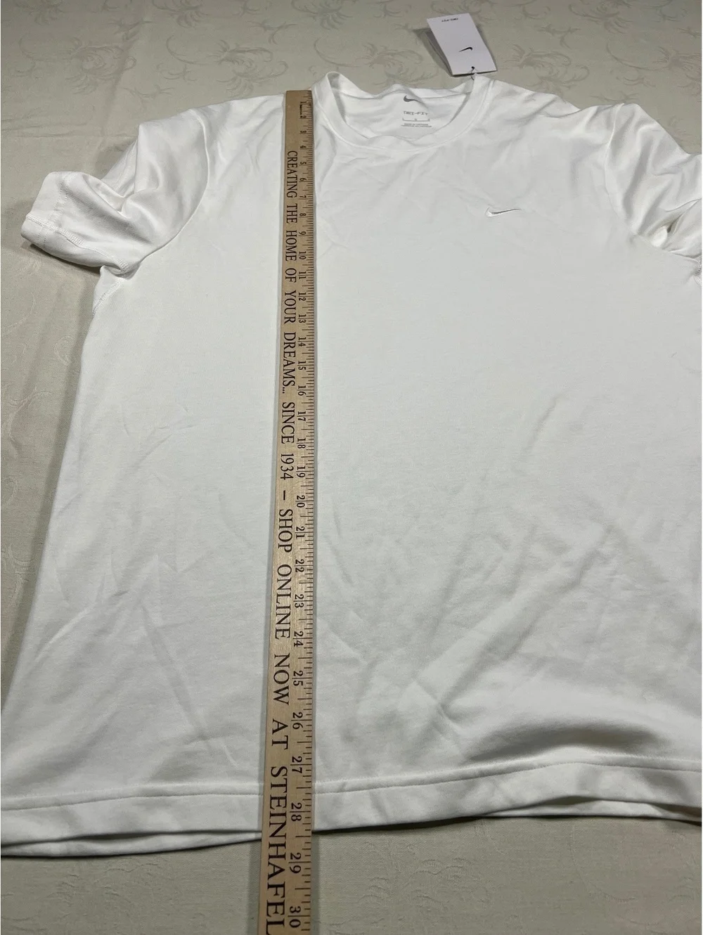 Nike Mens Drifit Performance Solo Swoosh White T-Shirt Size Large